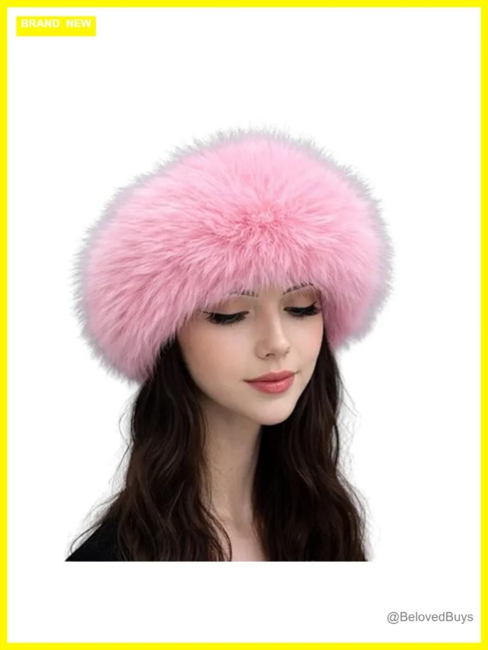 Luxury Faux Fur Winter Headband Ear Warmer Plush Wrap